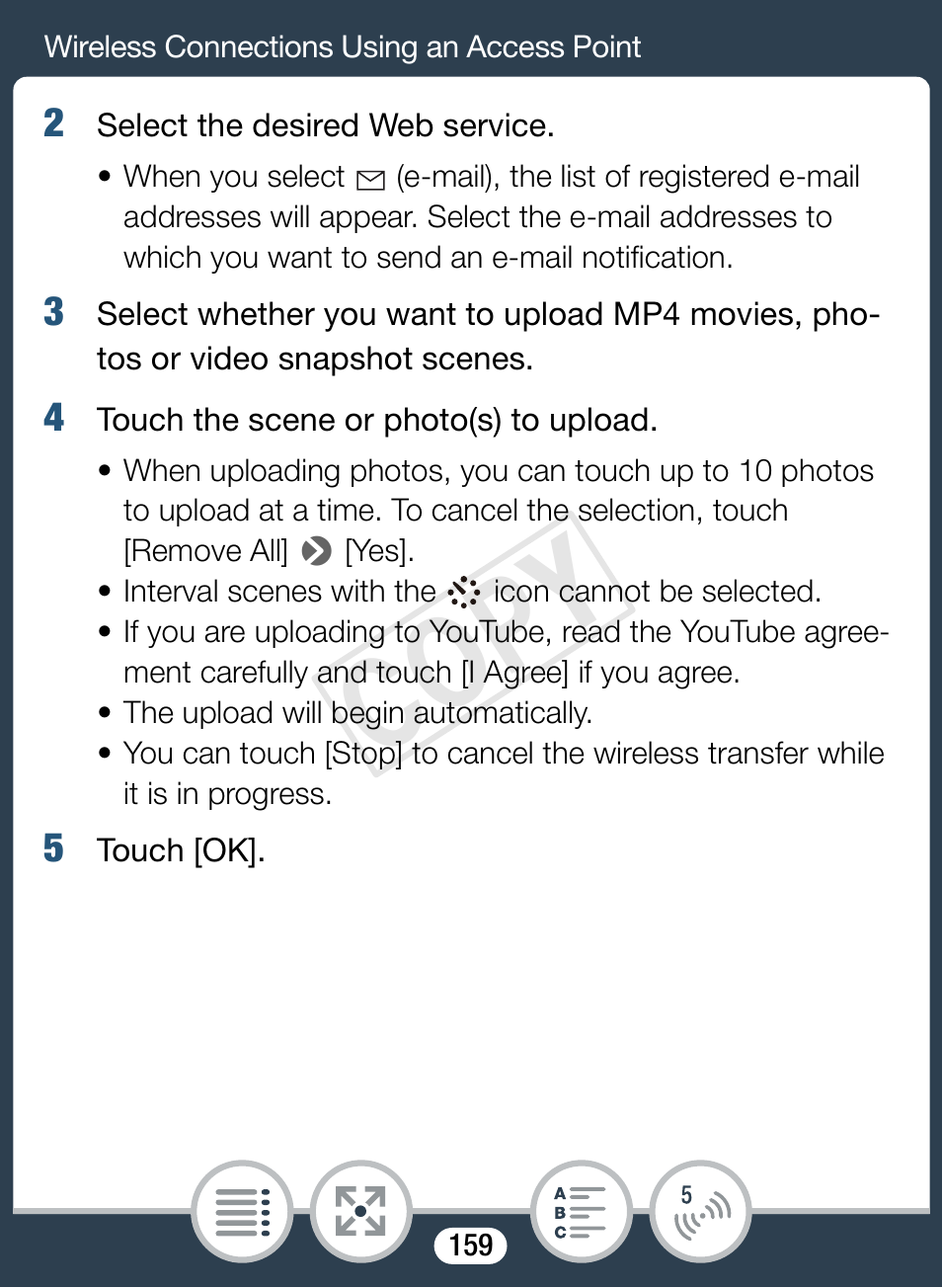 Cop y | Canon VIXIA mini User Manual | Page 159 / 253