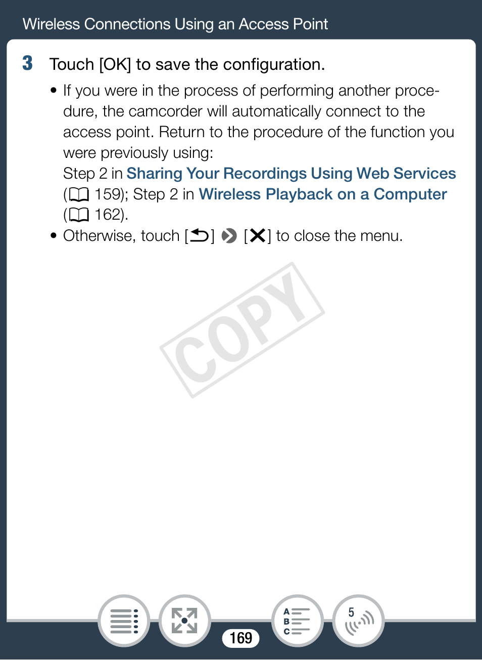 Cop y | Canon VIXIA mini User Manual | Page 169 / 253