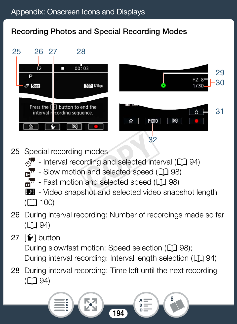 Cop y | Canon VIXIA mini User Manual | Page 194 / 253