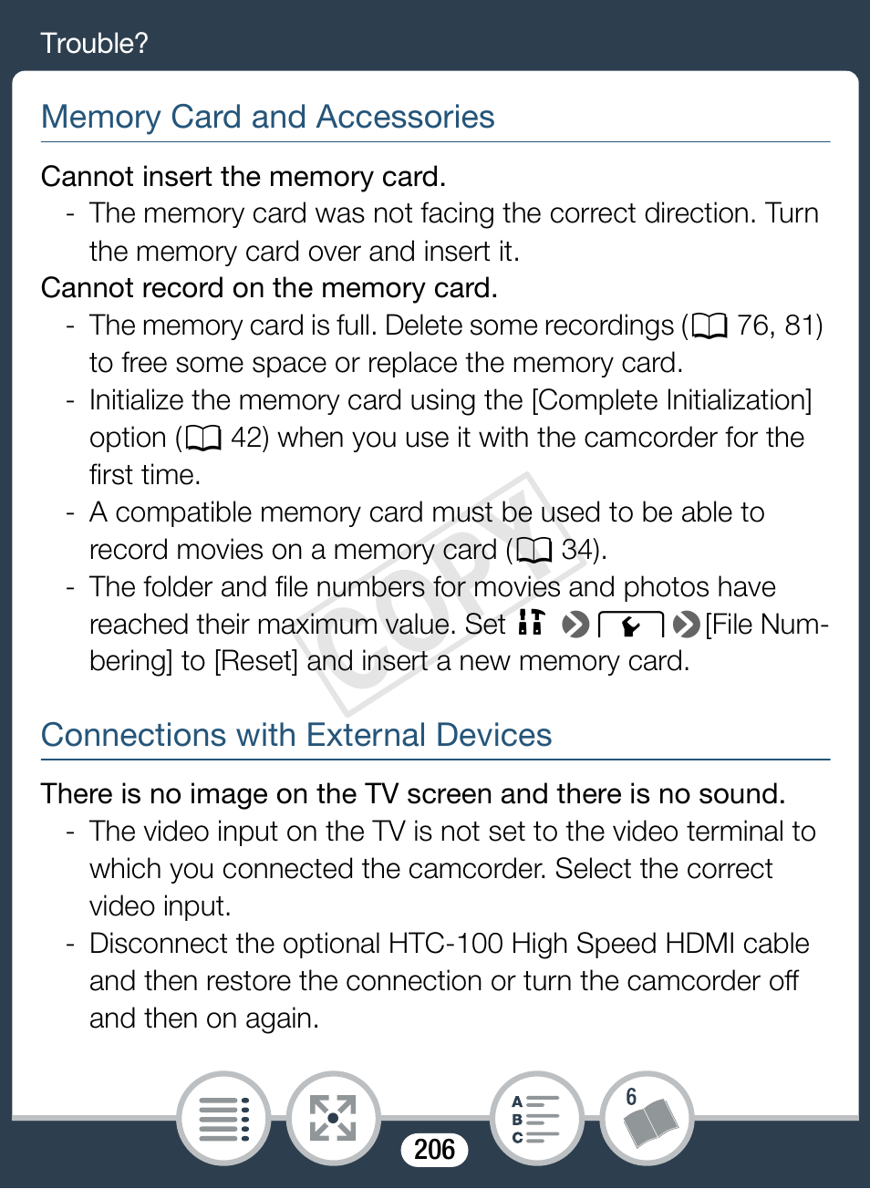 Cop y | Canon VIXIA mini User Manual | Page 206 / 253