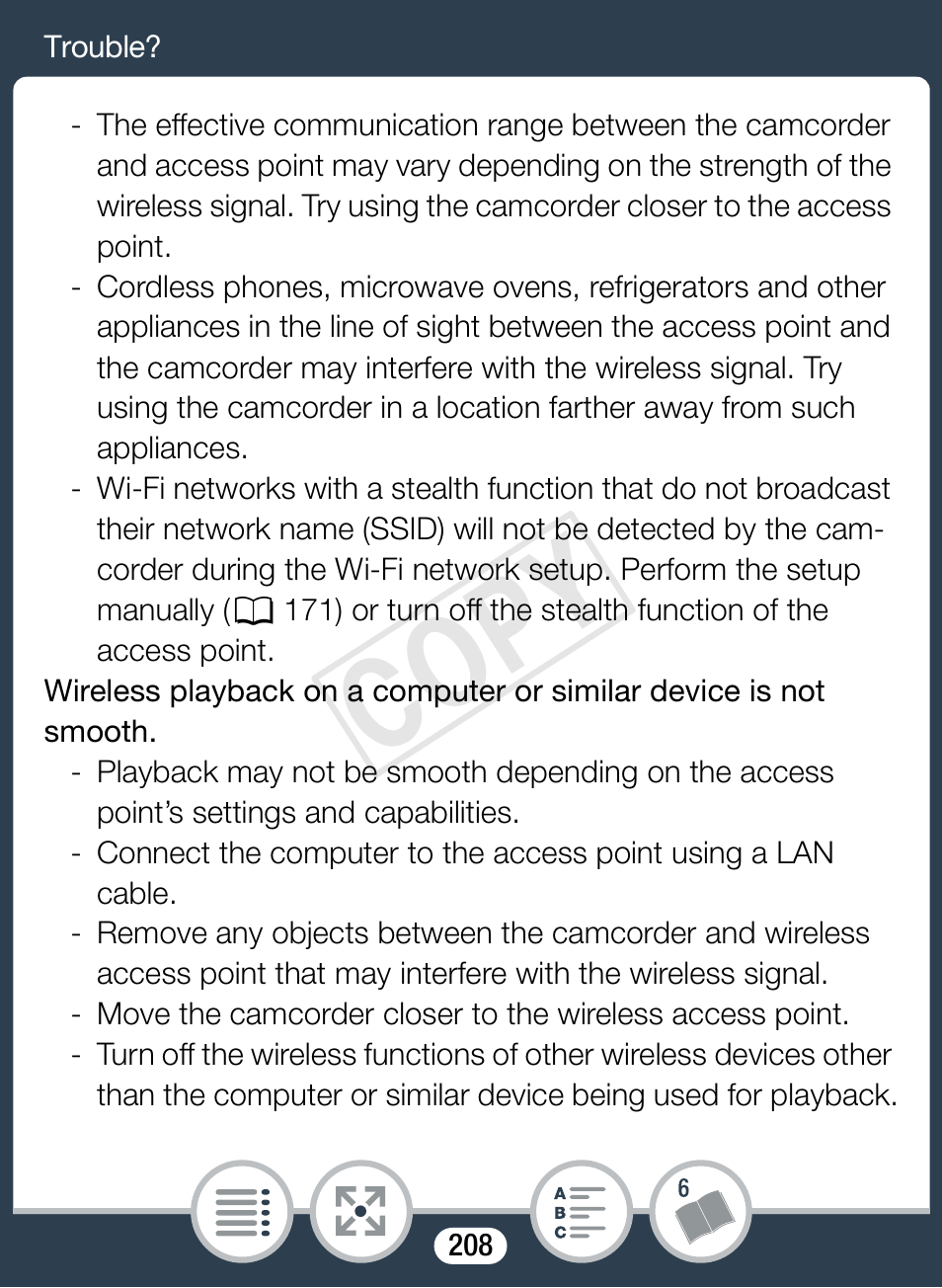Cop y | Canon VIXIA mini User Manual | Page 208 / 253