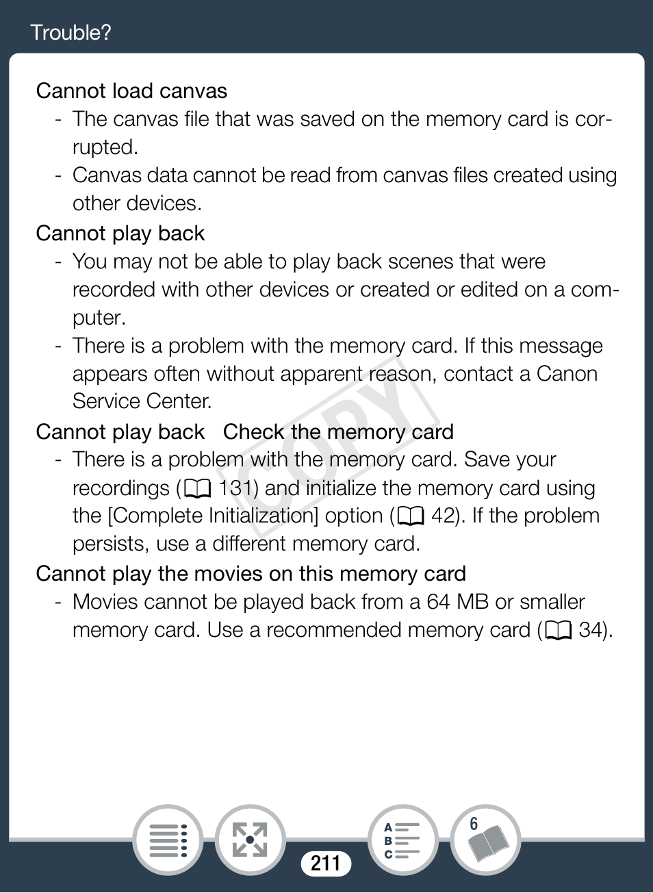 Cop y | Canon VIXIA mini User Manual | Page 211 / 253