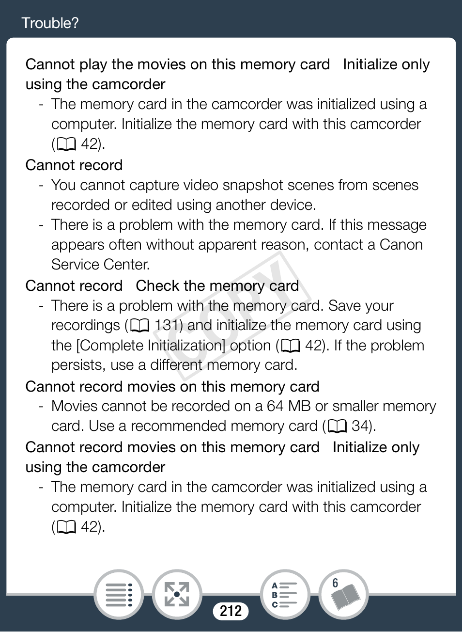 Cop y | Canon VIXIA mini User Manual | Page 212 / 253