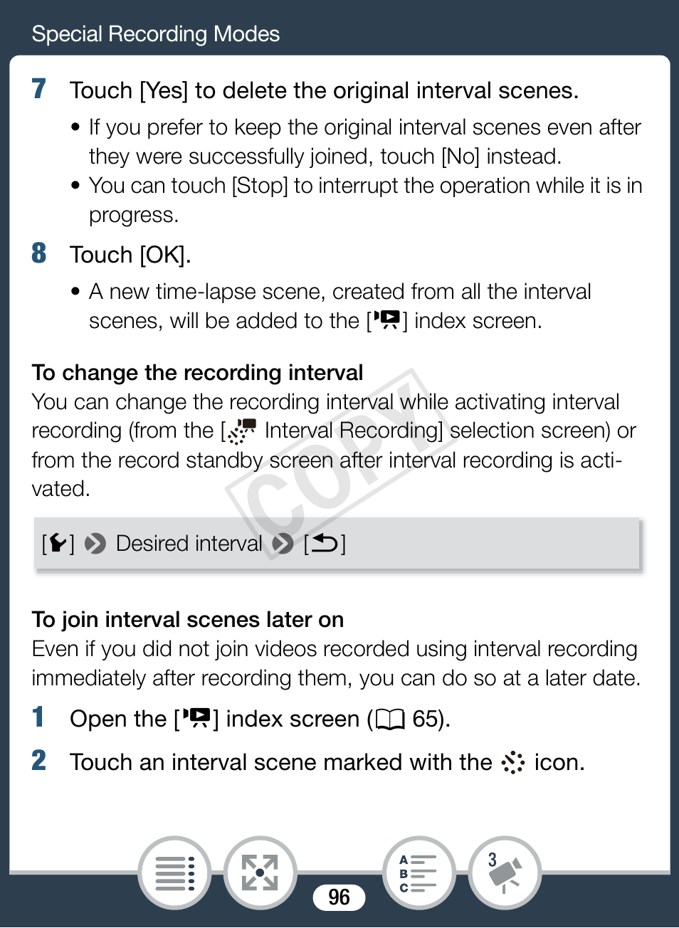 Cop y | Canon VIXIA mini User Manual | Page 96 / 253