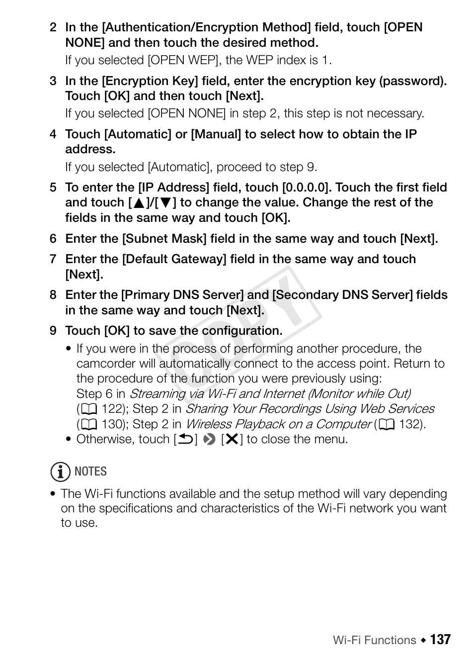 Cop y | Canon VIXIA HF R52 User Manual | Page 137 / 200