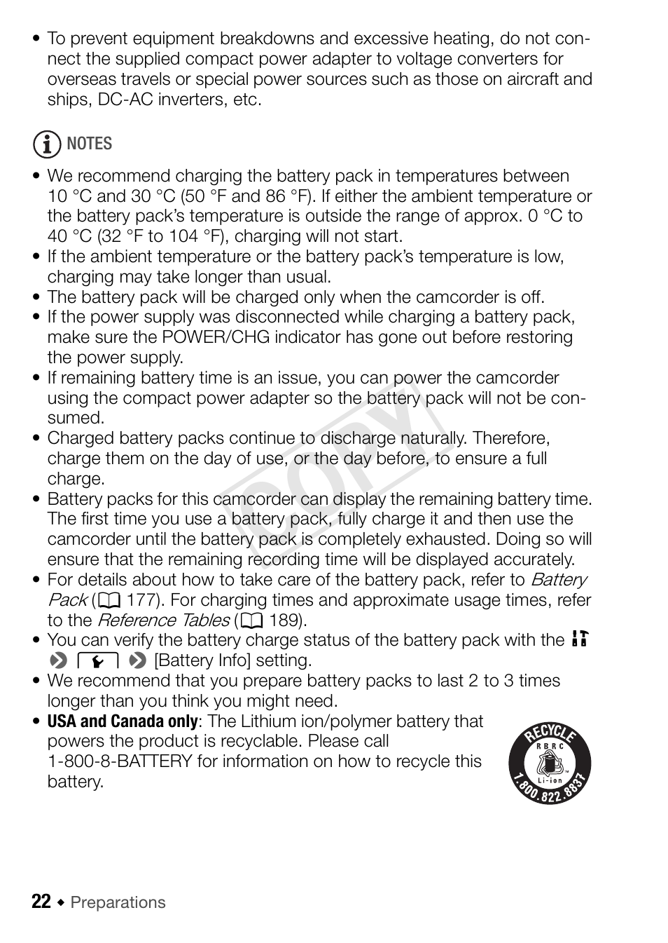 Cop y | Canon VIXIA HF R52 User Manual | Page 22 / 200