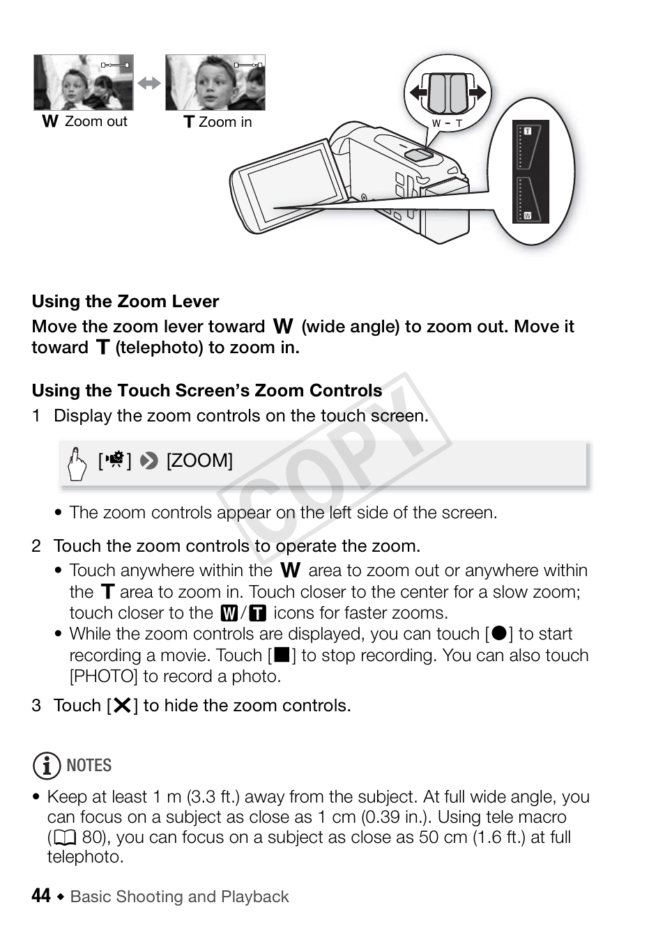 Cop y | Canon VIXIA HF R52 User Manual | Page 44 / 200