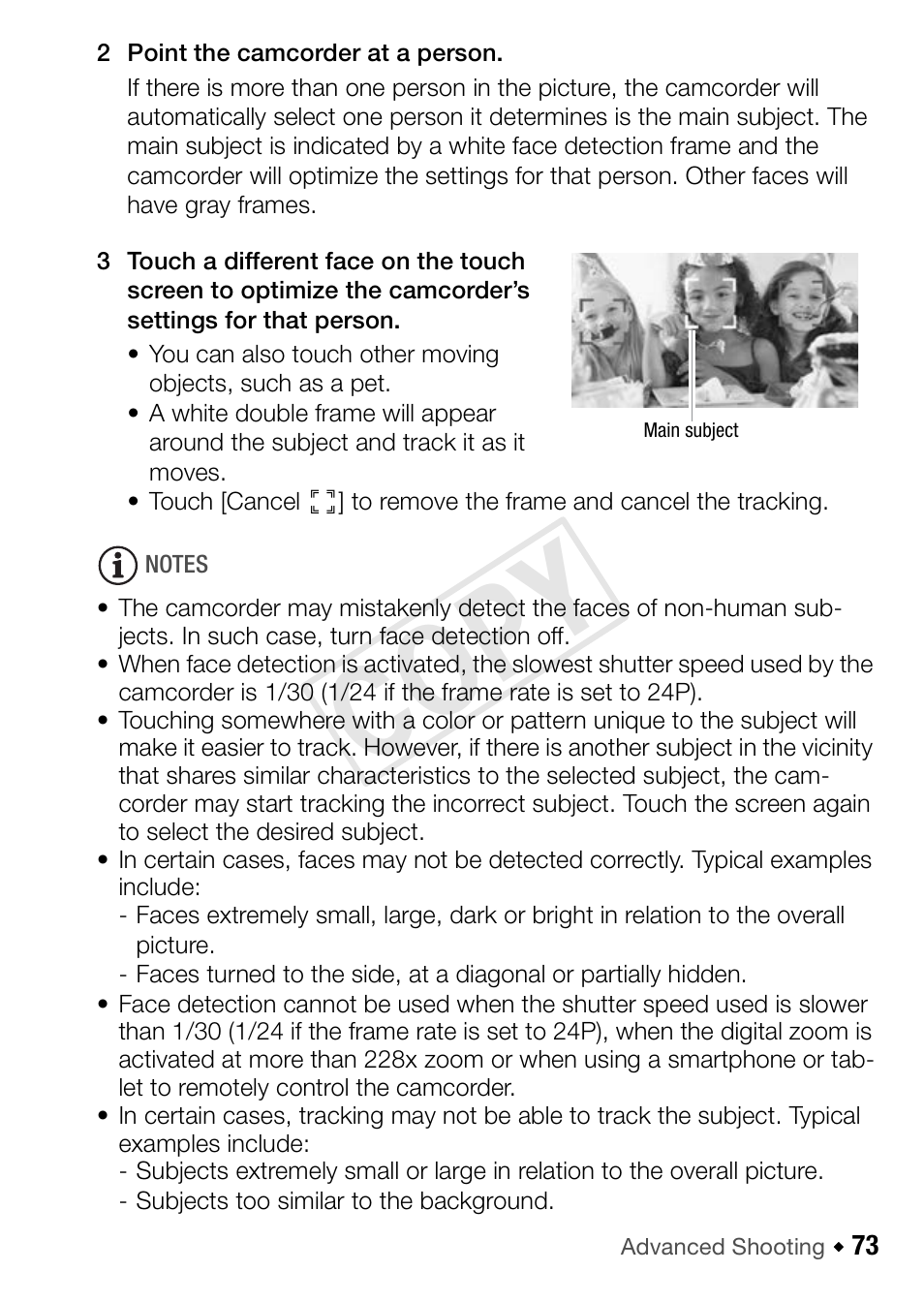 Cop y | Canon VIXIA HF R52 User Manual | Page 73 / 200