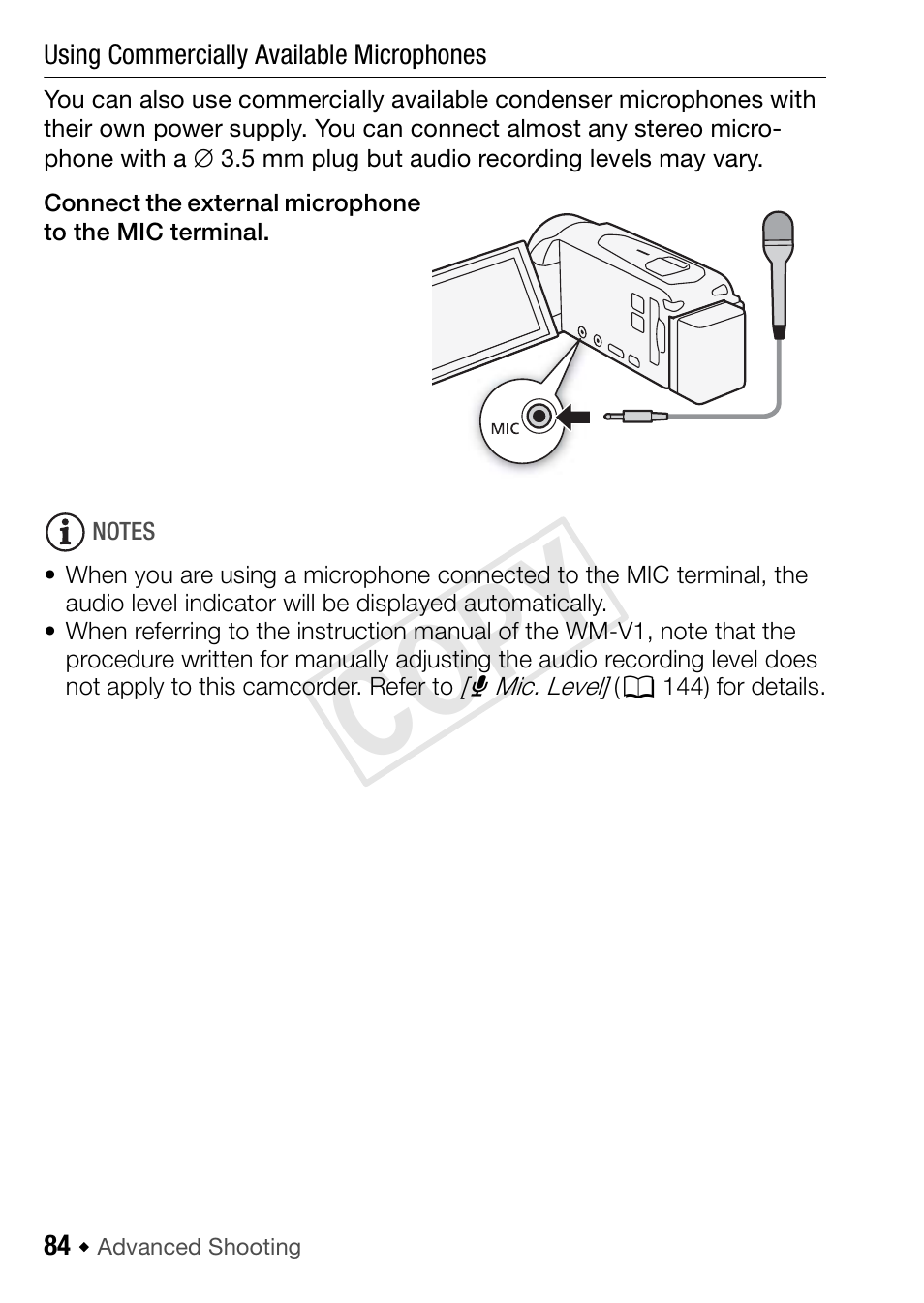 Cop y | Canon VIXIA HF R52 User Manual | Page 84 / 200