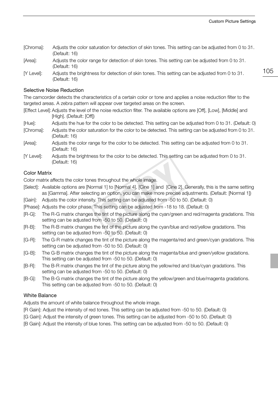 Cop y | Canon XF105 User Manual | Page 105 / 186