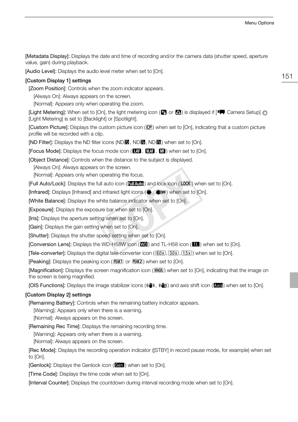 Cop y | Canon XF105 User Manual | Page 151 / 186