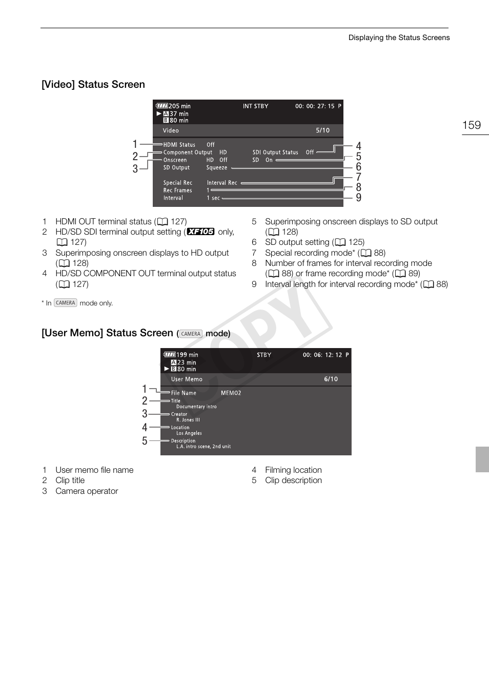 Cop y | Canon XF105 User Manual | Page 159 / 186