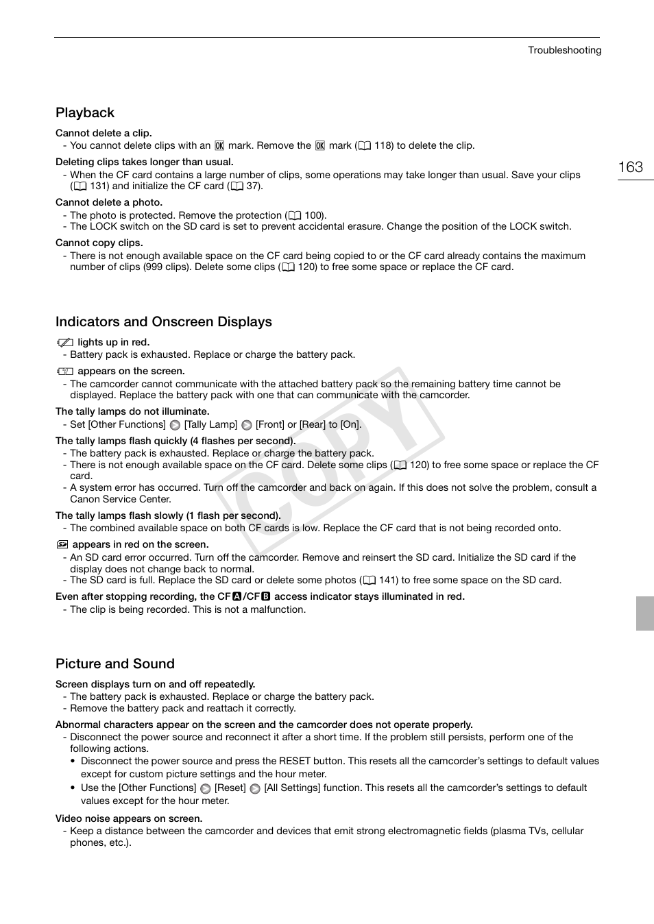 Cop y | Canon XF105 User Manual | Page 163 / 186