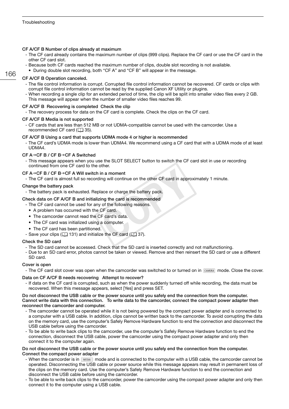 Cop y | Canon XF105 User Manual | Page 166 / 186