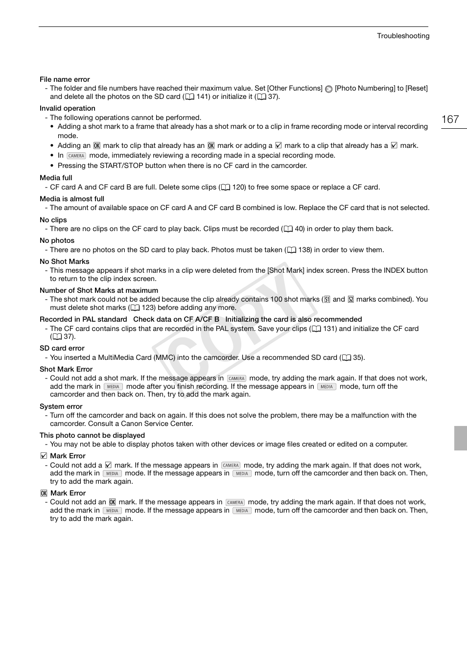 Cop y | Canon XF105 User Manual | Page 167 / 186
