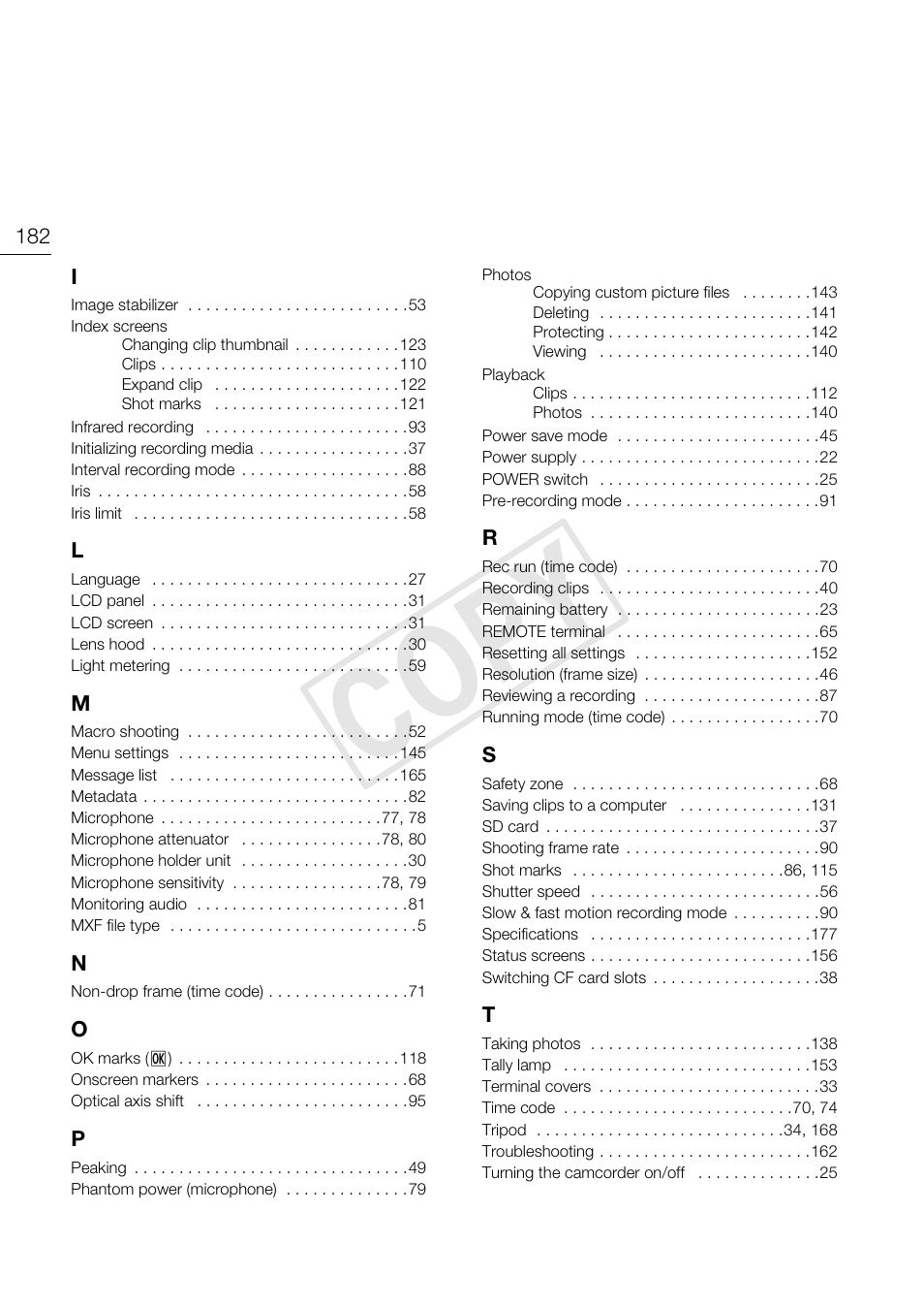 C op y | Canon XF105 User Manual | Page 182 / 186
