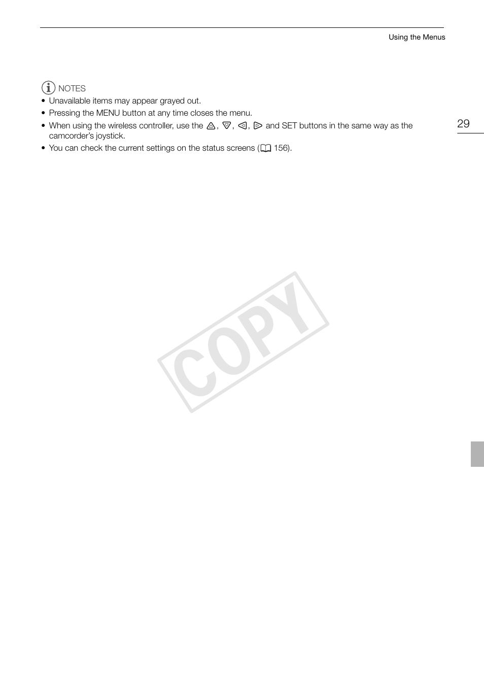 Cop y | Canon XF105 User Manual | Page 29 / 186