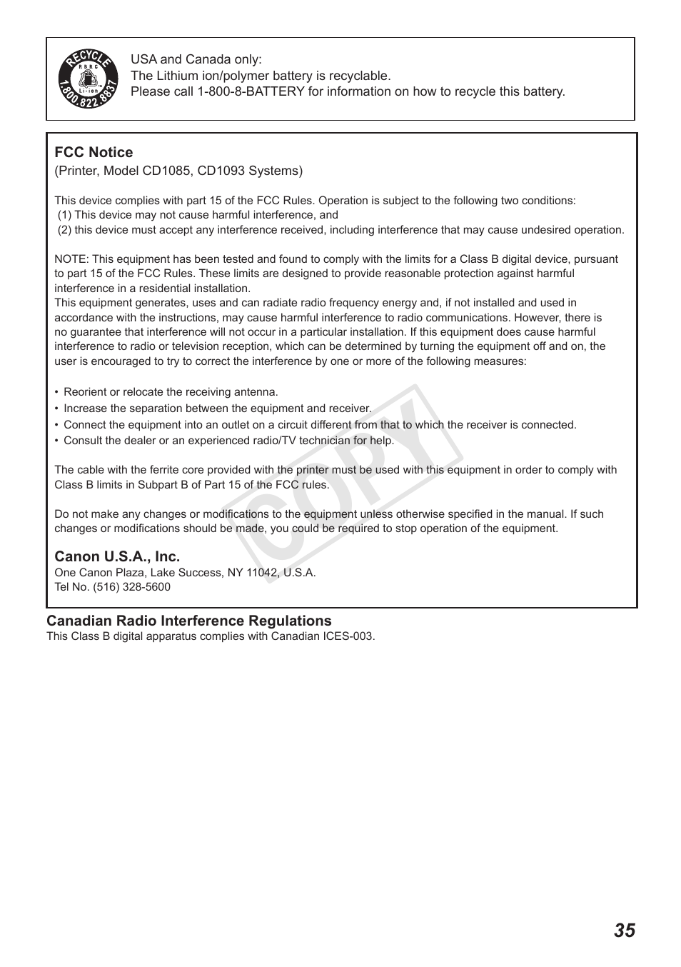Cop y | Canon SELPHY CP800 Black User Manual | Page 36 / 73