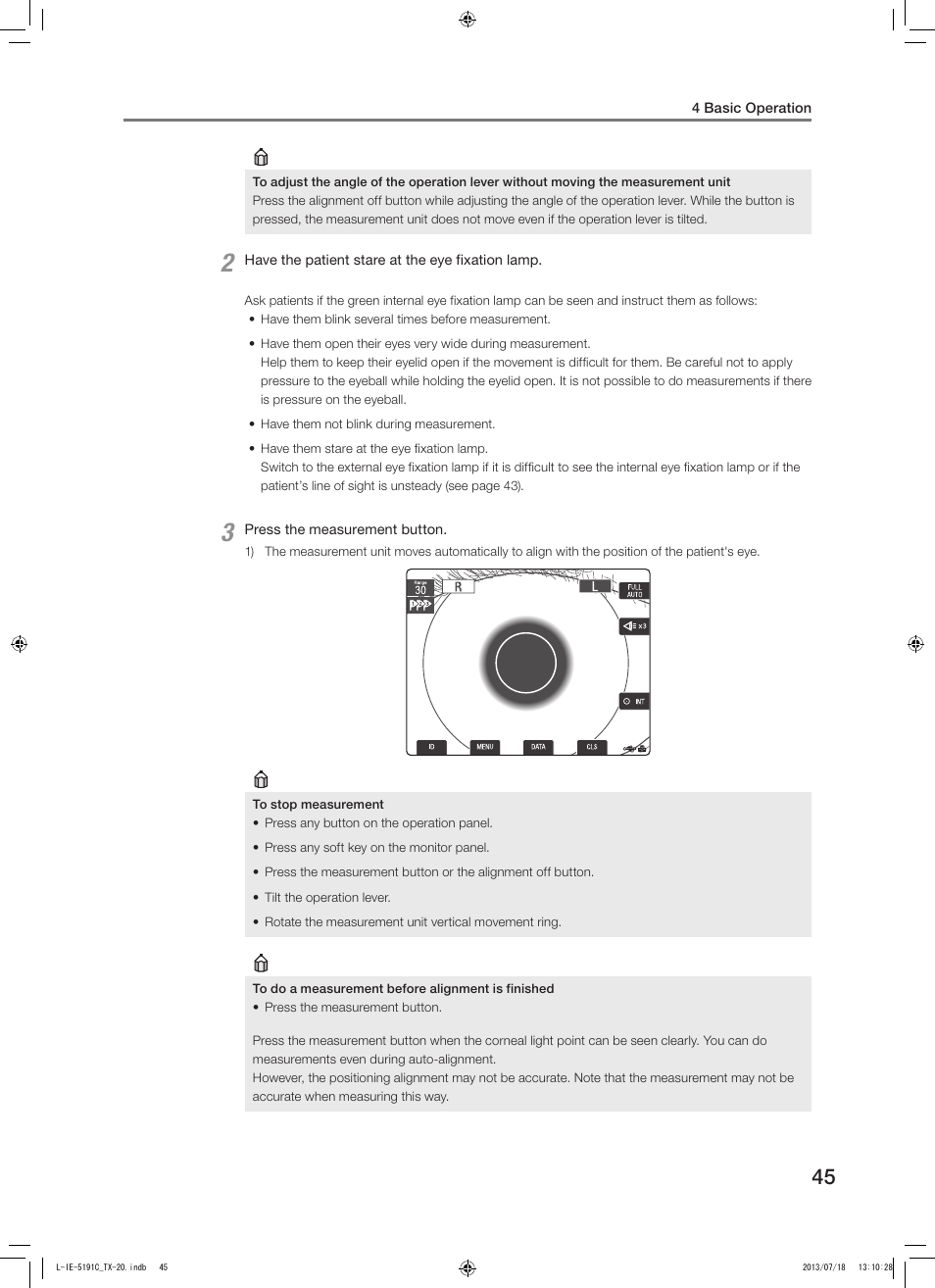 Canon TX-20 Full Auto Tonometer User Manual | Page 45 / 100