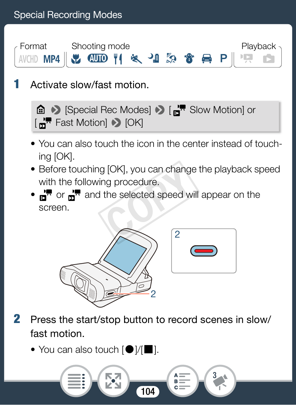 Cop y | Canon VIXIA mini X User Manual | Page 104 / 310