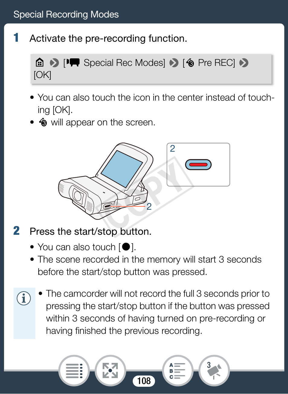 Cop y | Canon VIXIA mini X User Manual | Page 108 / 310