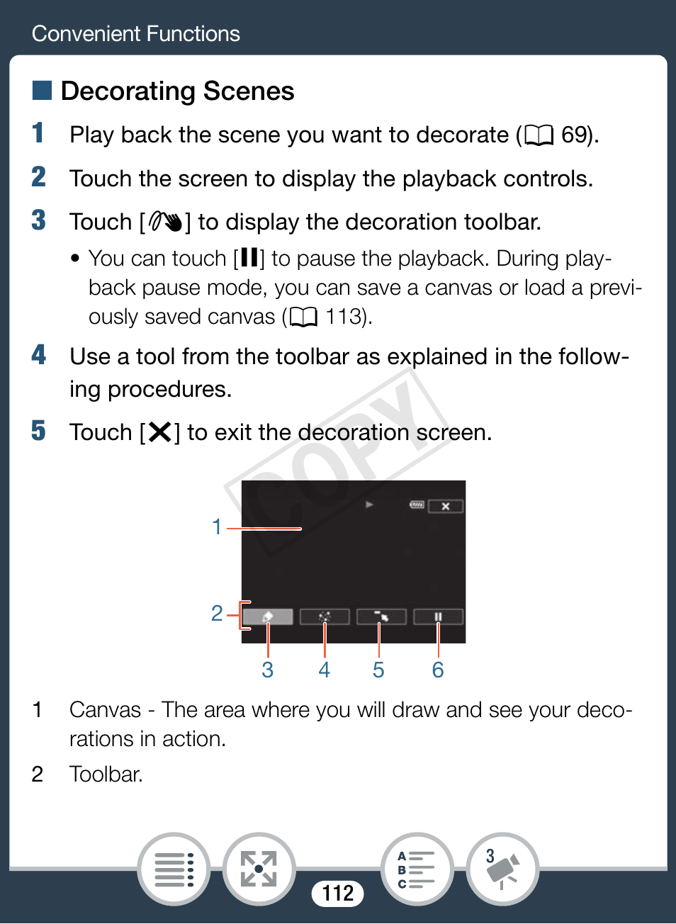 Cop y | Canon VIXIA mini X User Manual | Page 112 / 310