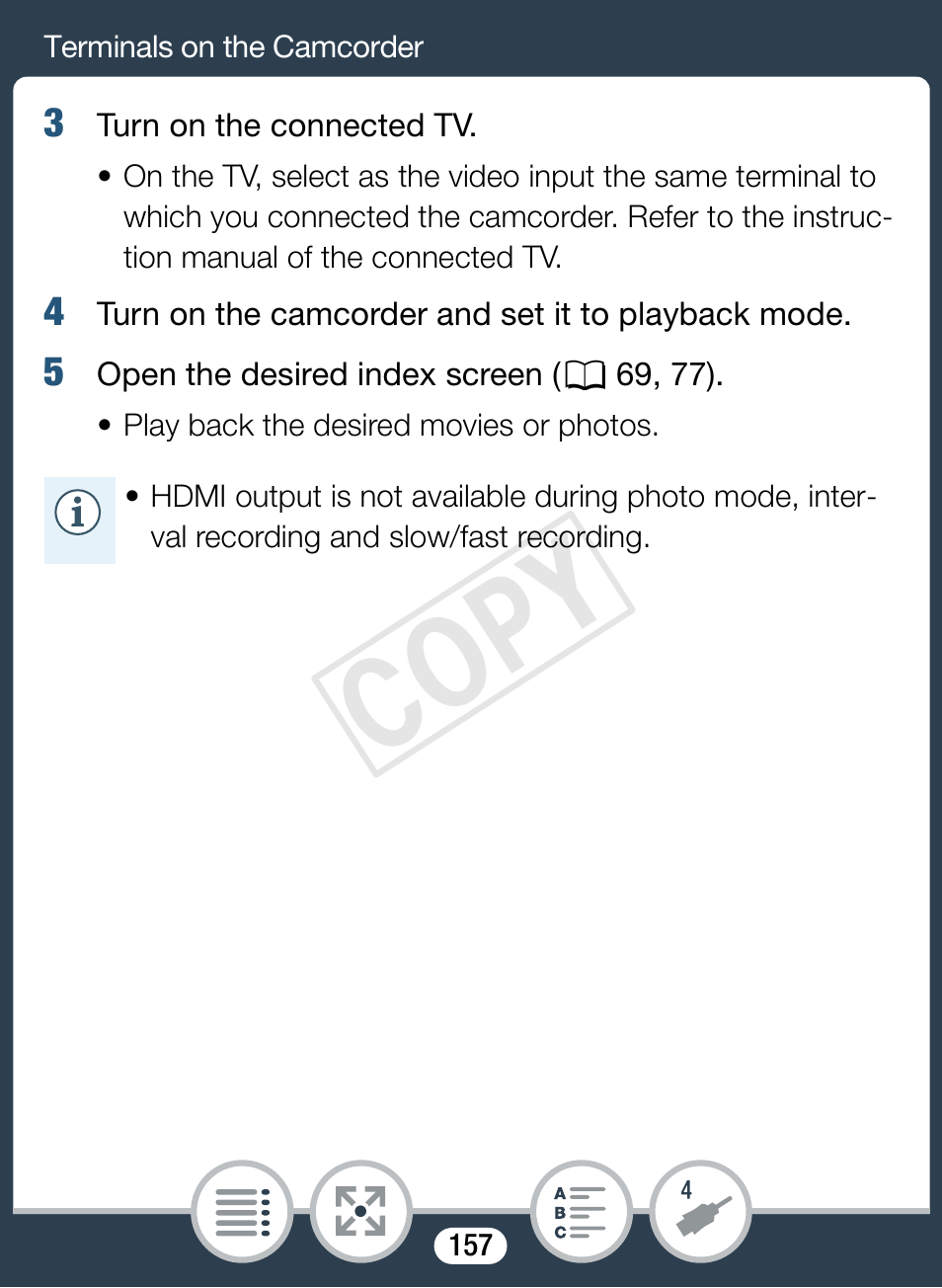 Cop y | Canon VIXIA mini X User Manual | Page 157 / 310
