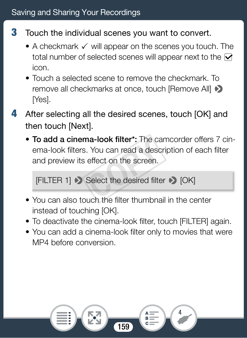 Cop y | Canon VIXIA mini X User Manual | Page 159 / 310