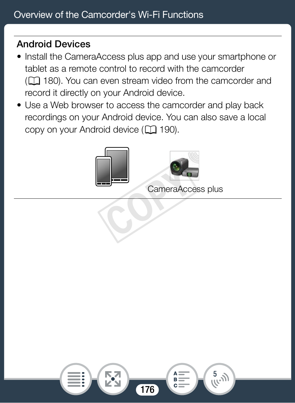 Cop y | Canon VIXIA mini X User Manual | Page 176 / 310