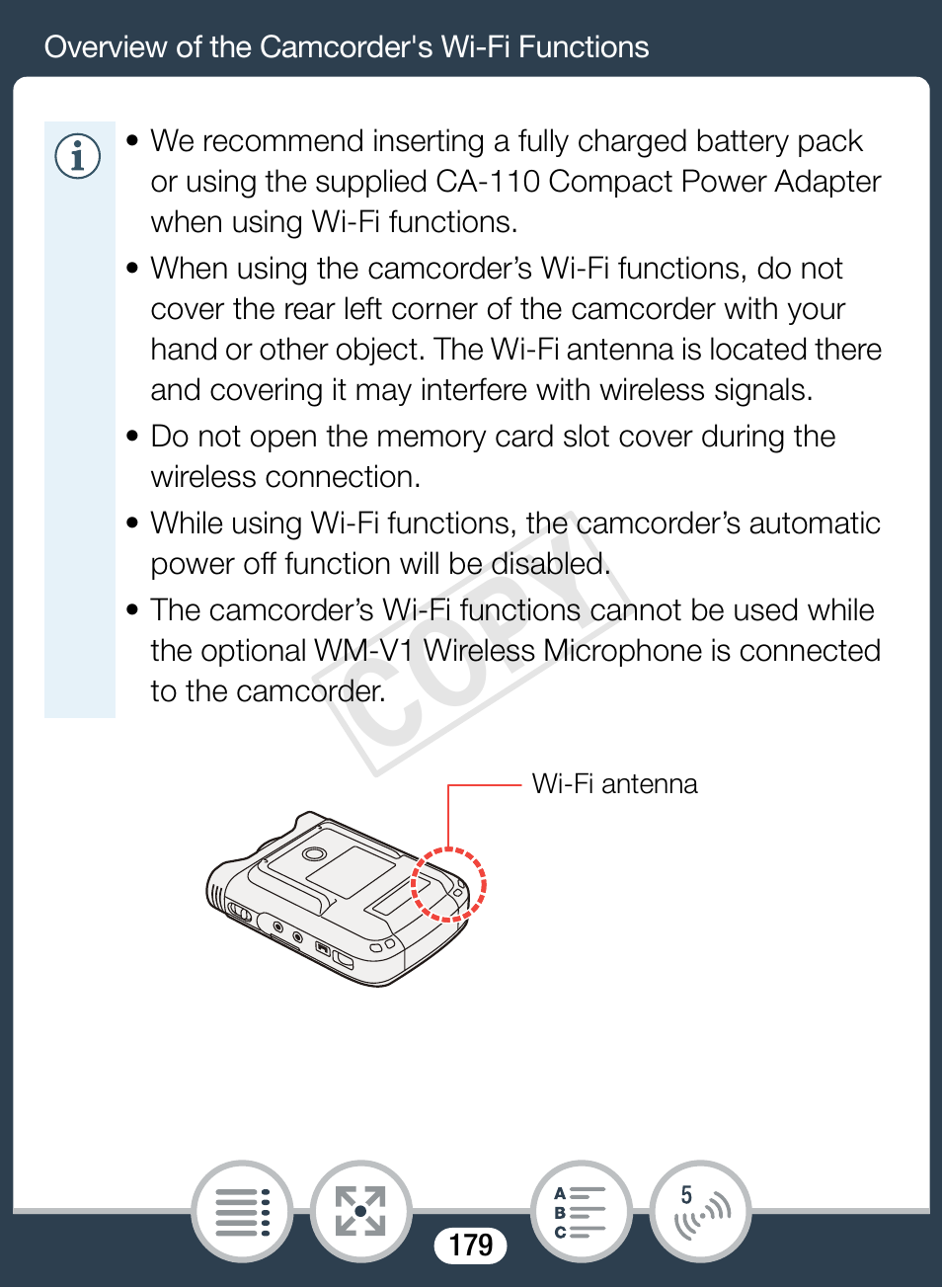 Cop y | Canon VIXIA mini X User Manual | Page 179 / 310