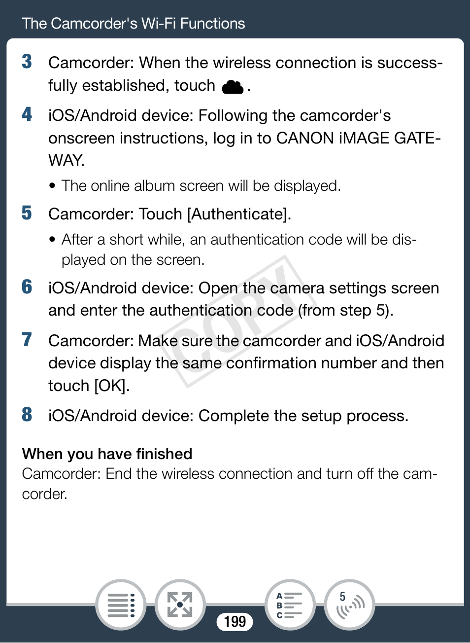 Cop y | Canon VIXIA mini X User Manual | Page 199 / 310