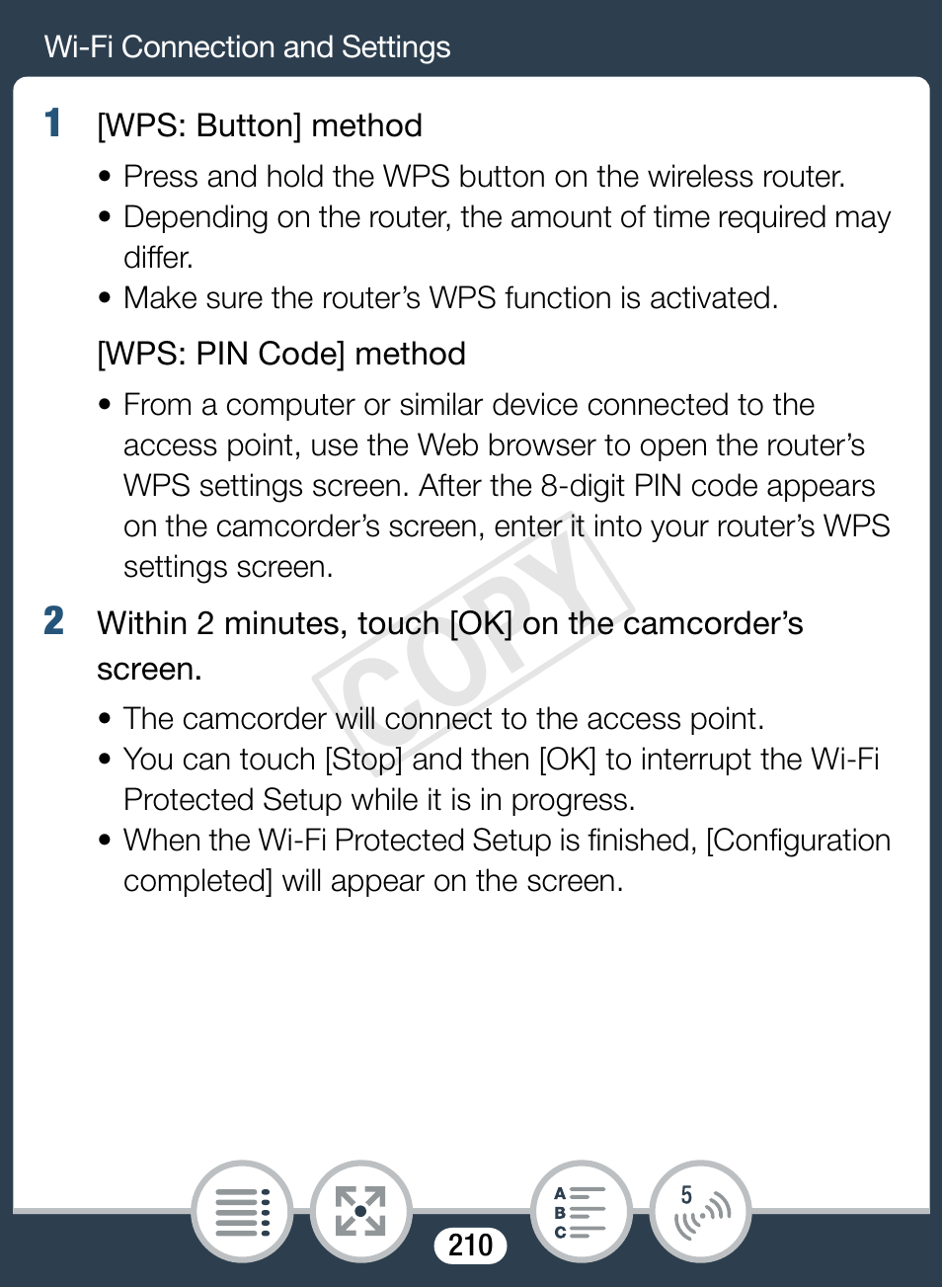 Cop y | Canon VIXIA mini X User Manual | Page 210 / 310