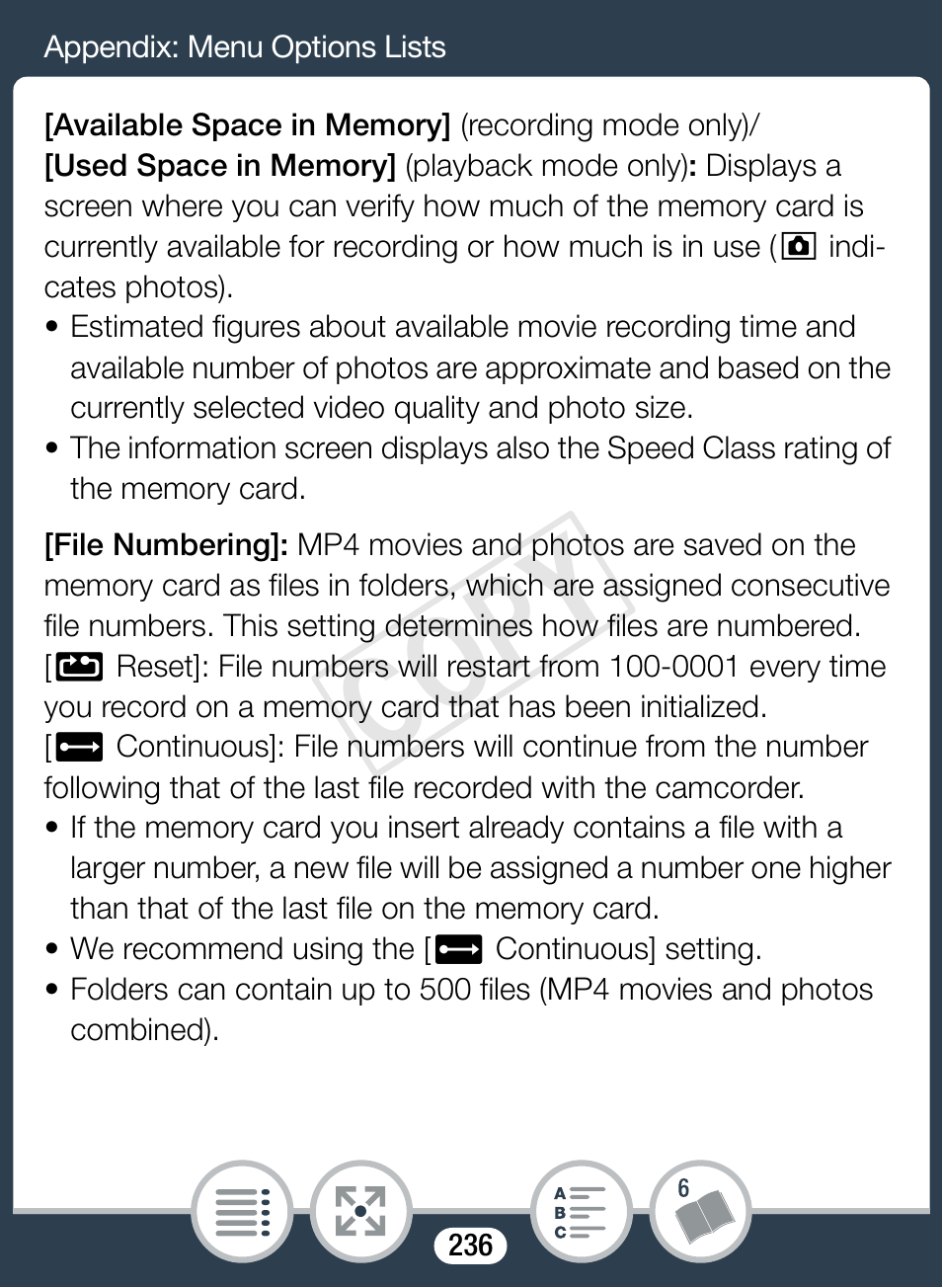 Cop y | Canon VIXIA mini X User Manual | Page 236 / 310