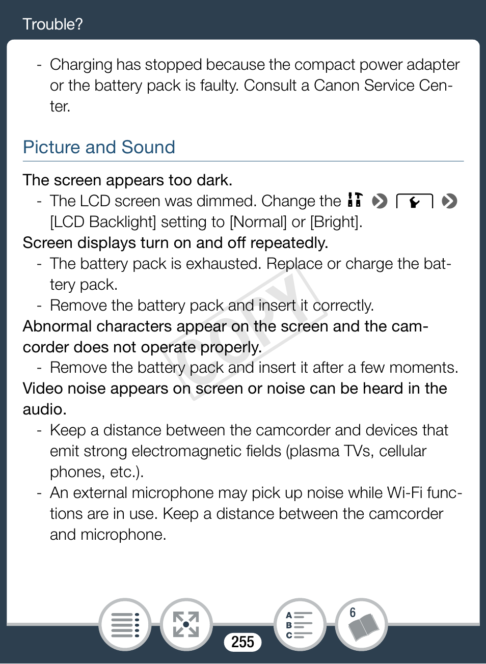Cop y | Canon VIXIA mini X User Manual | Page 255 / 310