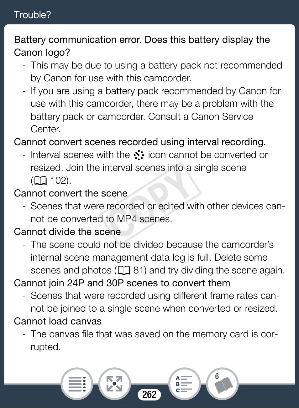 Cop y | Canon VIXIA mini X User Manual | Page 262 / 310