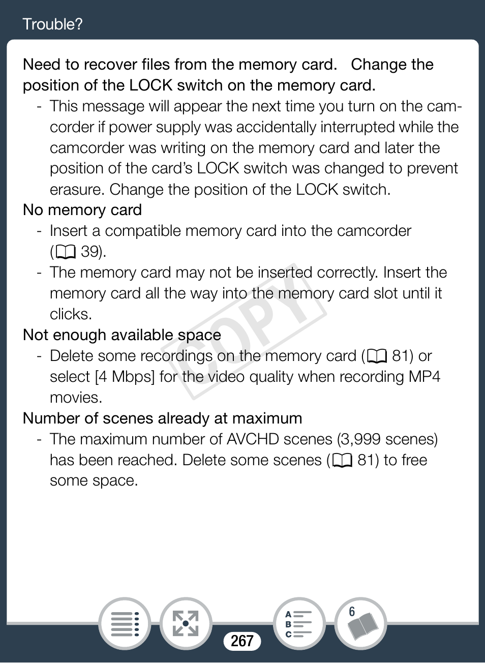 Cop y | Canon VIXIA mini X User Manual | Page 267 / 310