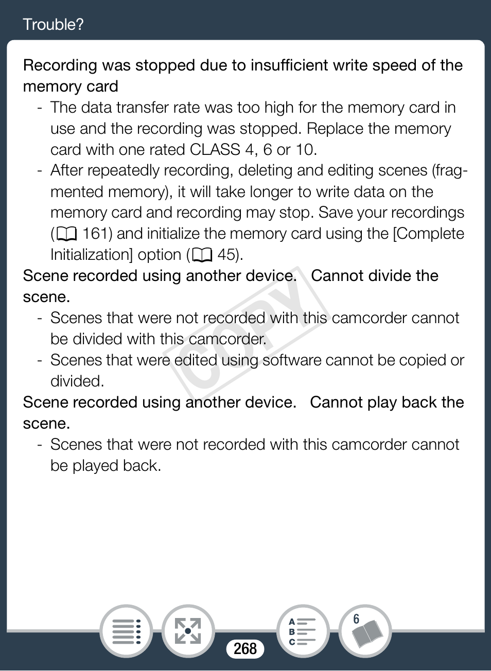 Cop y | Canon VIXIA mini X User Manual | Page 268 / 310