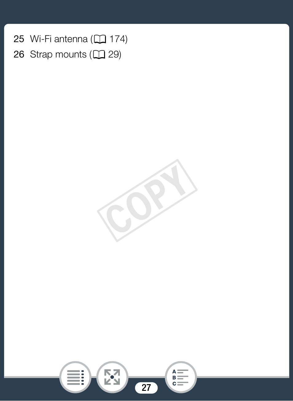 Cop y | Canon VIXIA mini X User Manual | Page 27 / 310