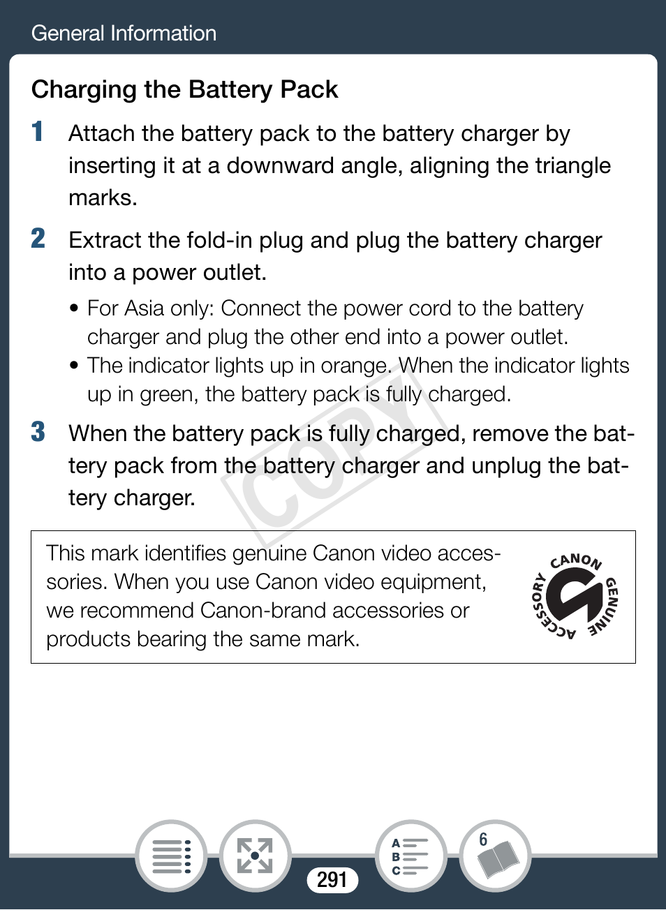 Cop y | Canon VIXIA mini X User Manual | Page 291 / 310