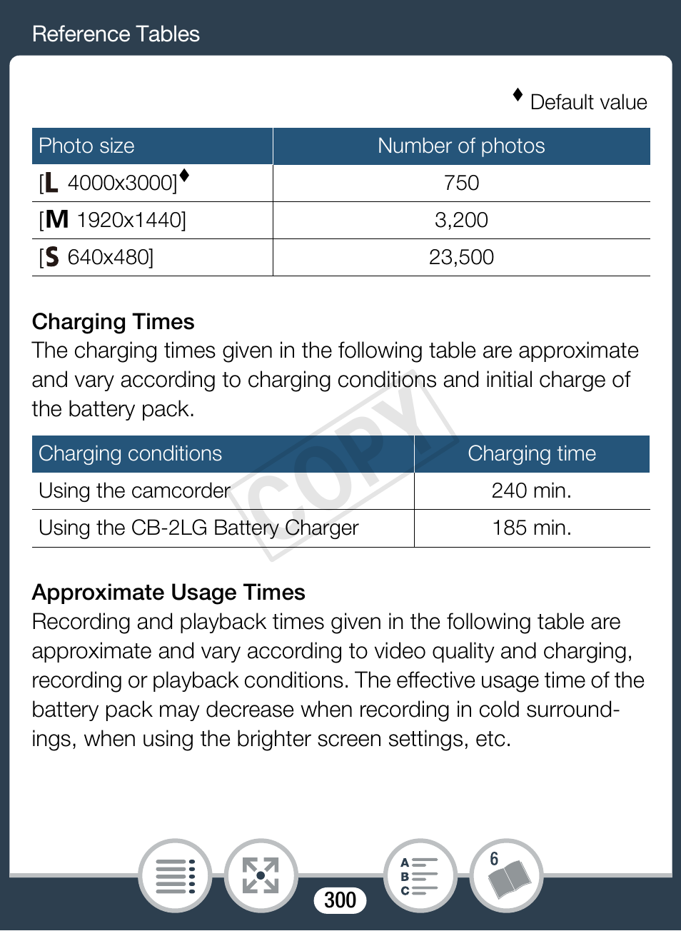 Cop y | Canon VIXIA mini X User Manual | Page 300 / 310