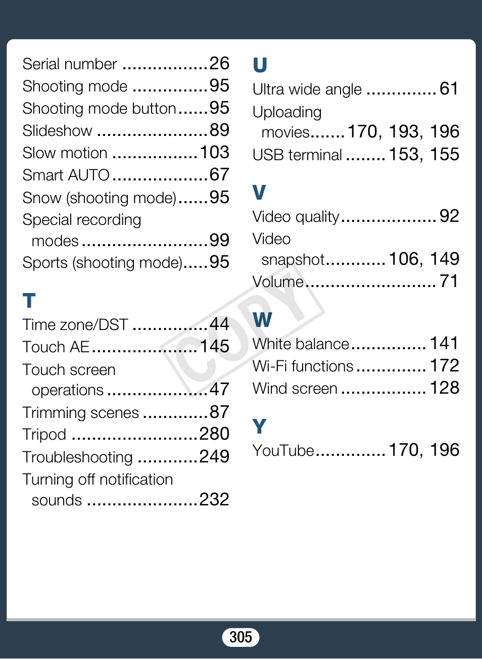 C op y | Canon VIXIA mini X User Manual | Page 305 / 310