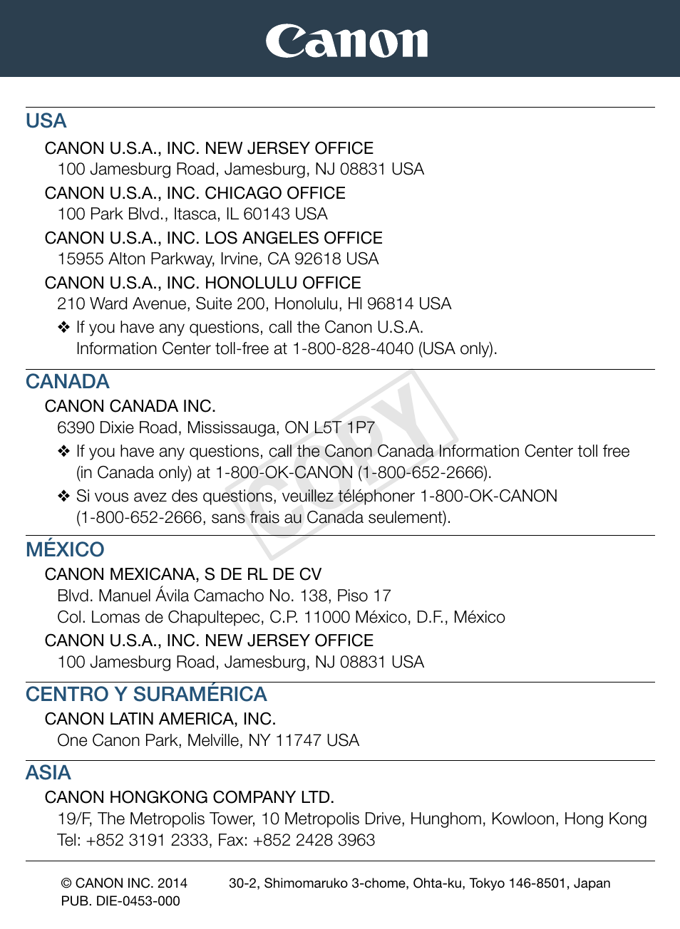 Cop y | Canon VIXIA mini X User Manual | Page 310 / 310