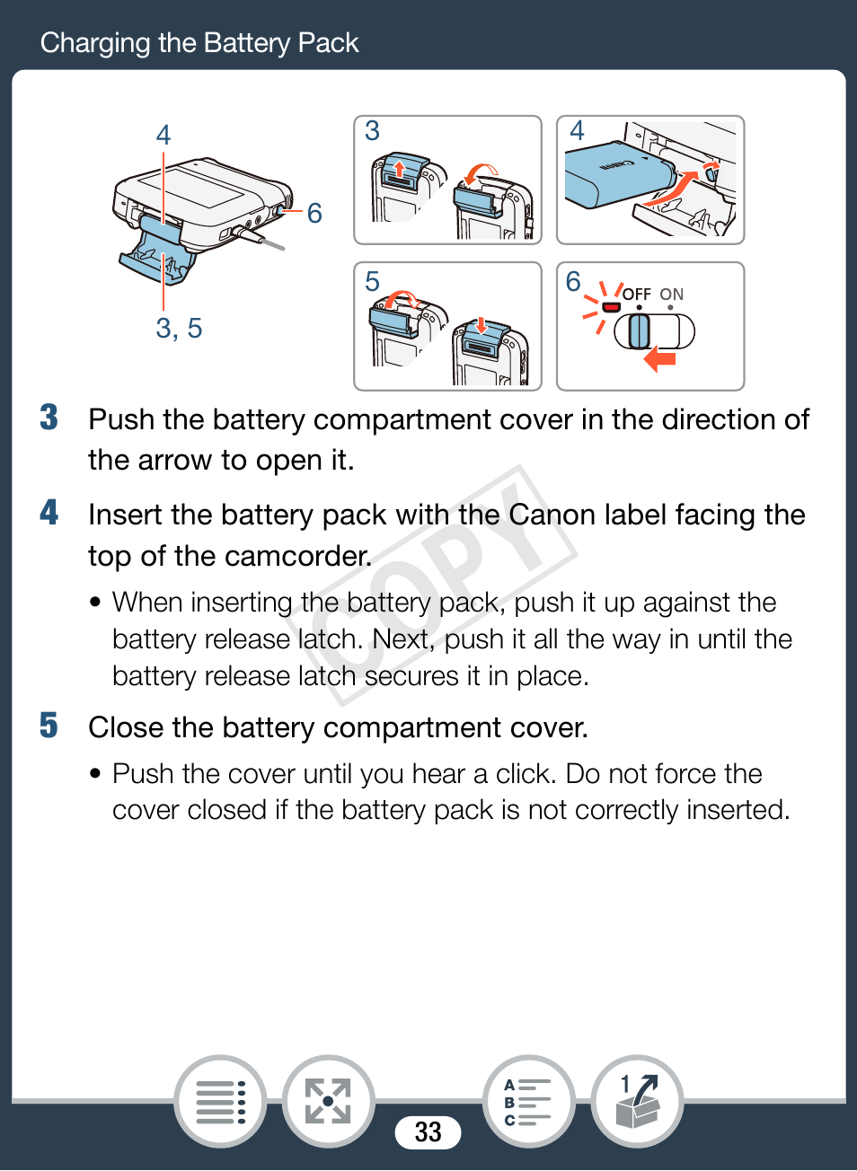 Cop y | Canon VIXIA mini X User Manual | Page 33 / 310