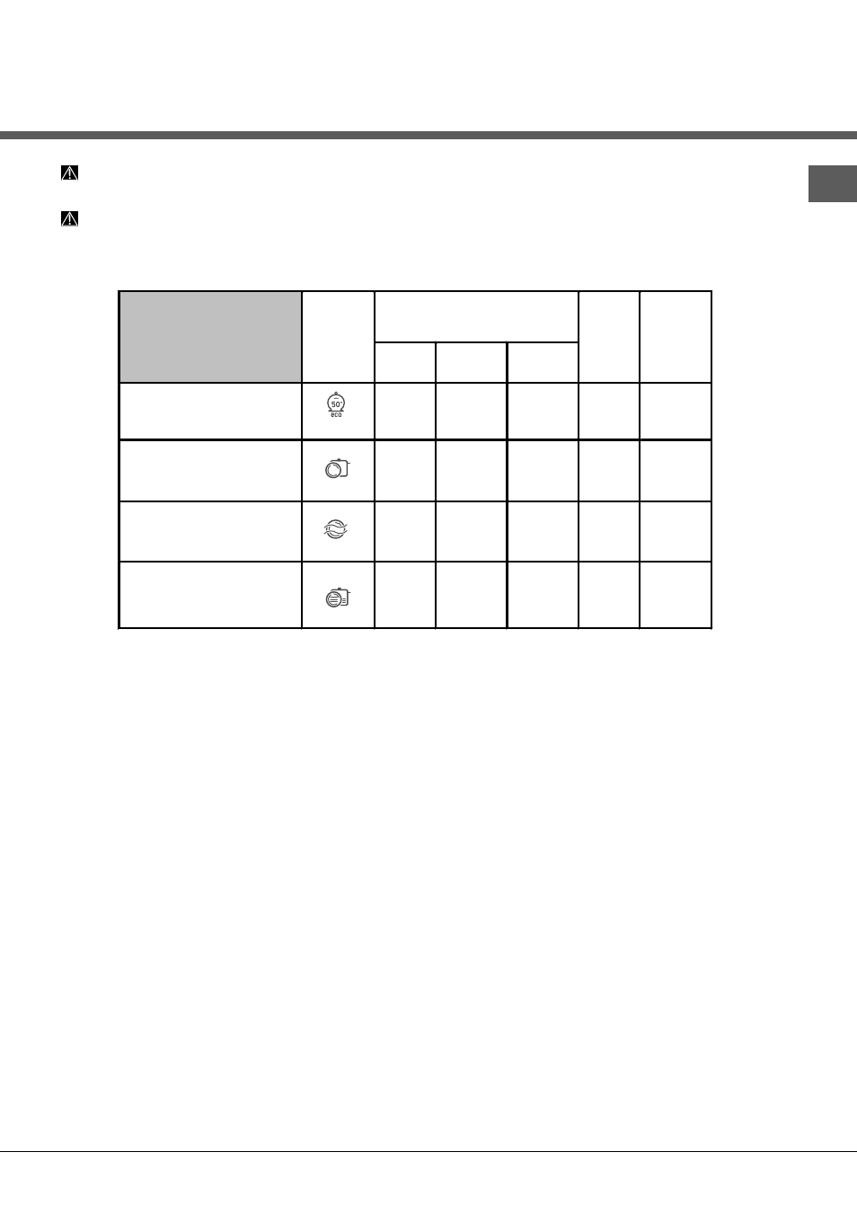 Programas | Hotpoint Ariston LFT 114/HA User Manual | Page 67 / 84
