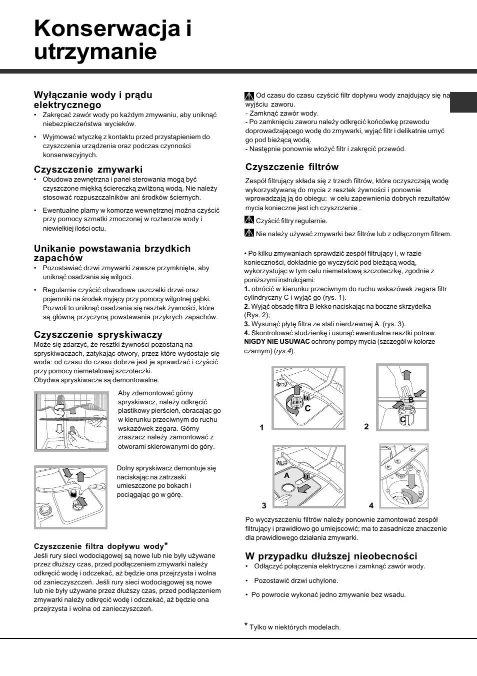 Konserwacja i utrzymanie | Hotpoint Ariston LFT 114/HA User Manual | Page 81 / 84
