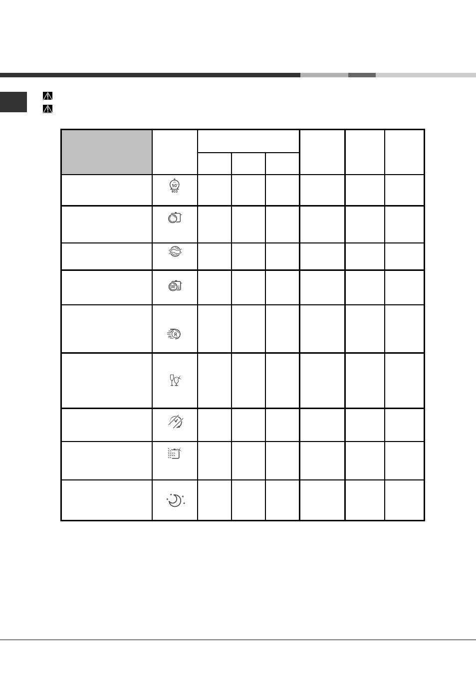 Programas | Hotpoint Ariston LST 329 AX-HA User Manual | Page 68 / 84