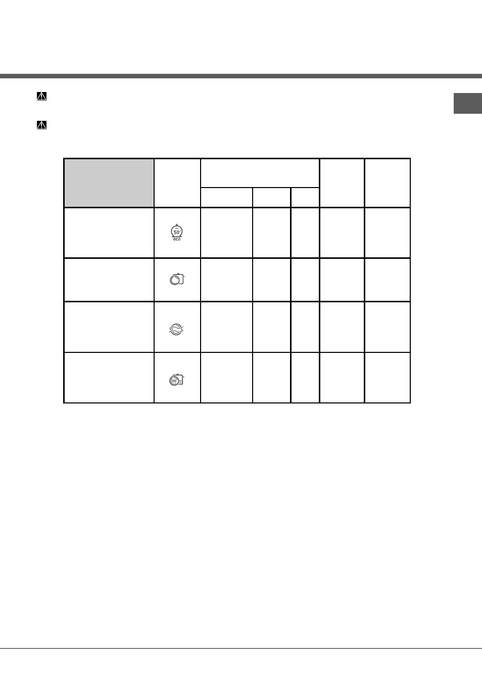 Spülprogramme | Hotpoint Ariston LST 114-HA User Manual | Page 43 / 84
