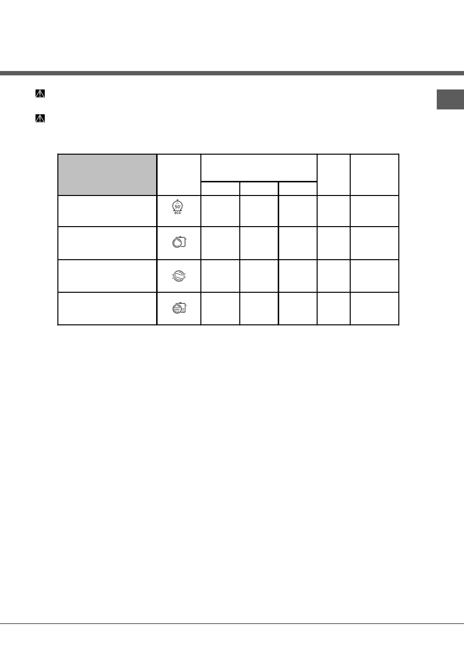 Programas | Hotpoint Ariston LST 114-HA User Manual | Page 55 / 84