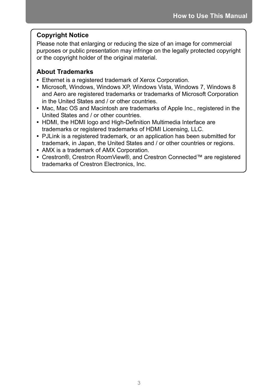 Canon XEED WUX450 User Manual | Page 3 / 308