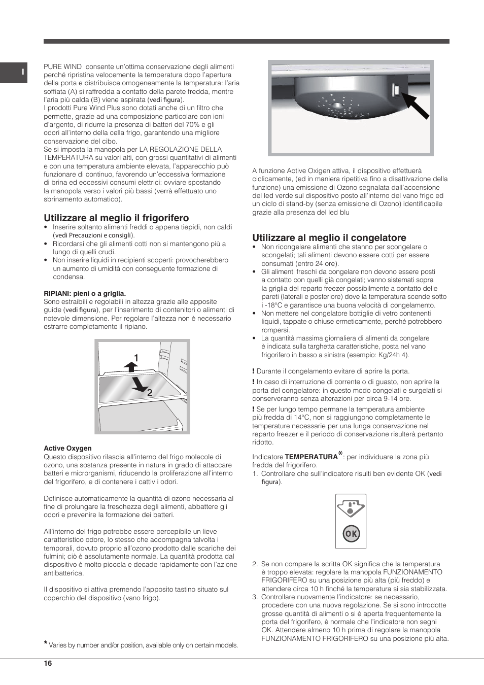 Utilizzare al meglio il frigorifero, Utilizzare al meglio il congelatore | Hotpoint Ariston Doppia Porta ETM 17321 V O3 User Manual | Page 16 / 62